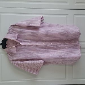 BUGATCHI Men's Shaped Fit Button Up Short Sleeve Shirt